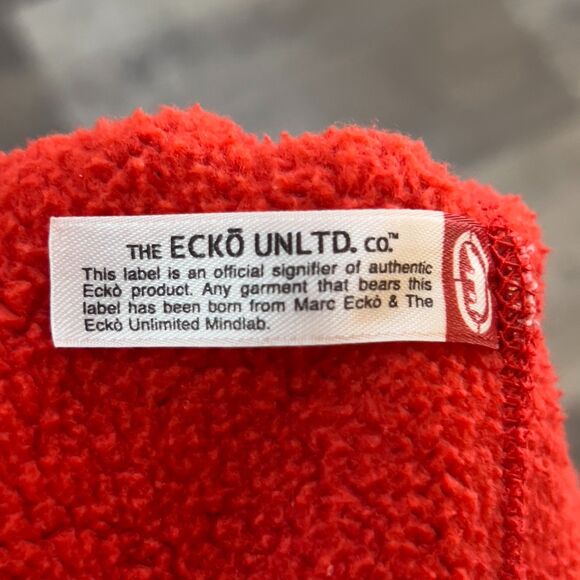 Vintage Y2K Ecko Unltd Heavy Duty Red Tag Hoodie Sweatshirt - Men's Large - Picture 12 of 14